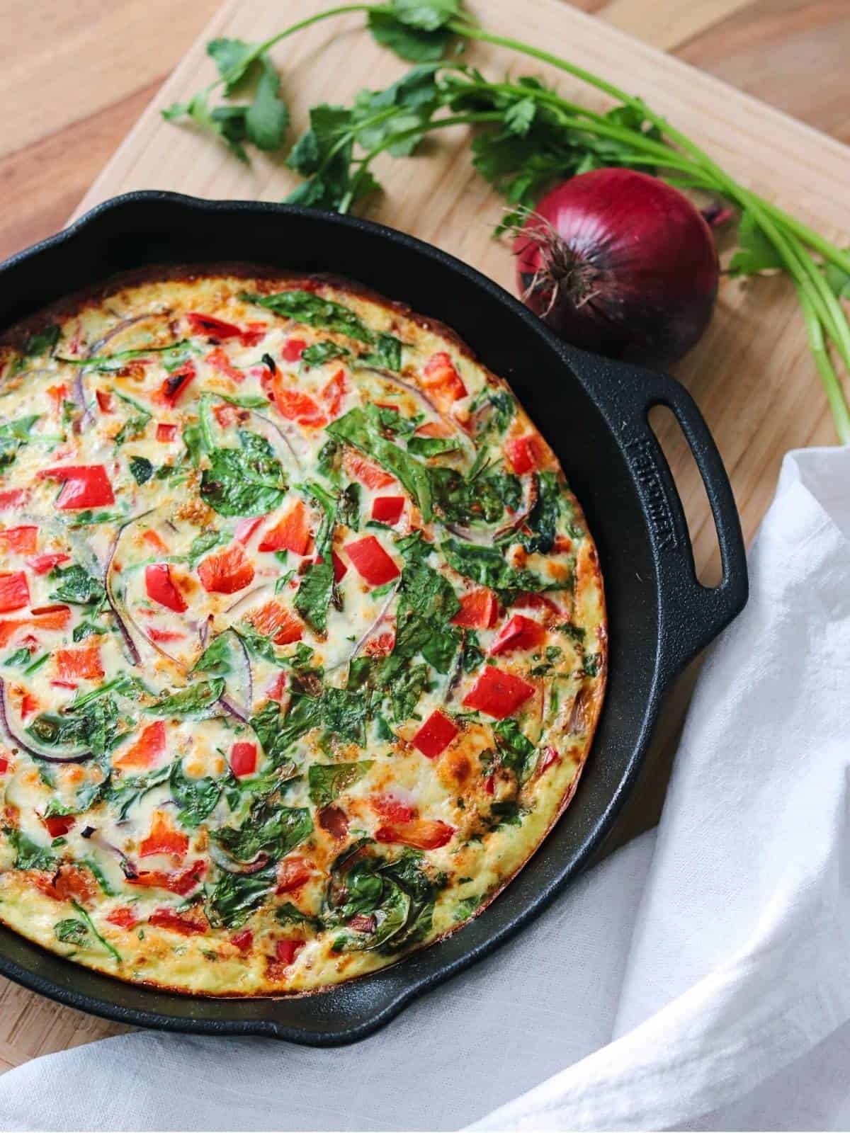 frittata top view.